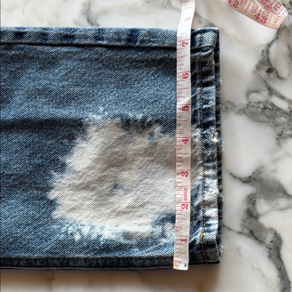 PacSun Blue & White Straight Leg Tie Dye Jeans Women’s size 24 - Picture 8 of 13